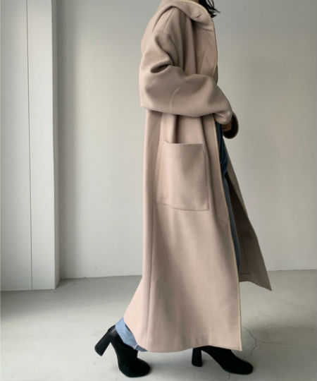 RED CHOP WORKS】 ウール混パーカーロングコート | CANAL JEAN  