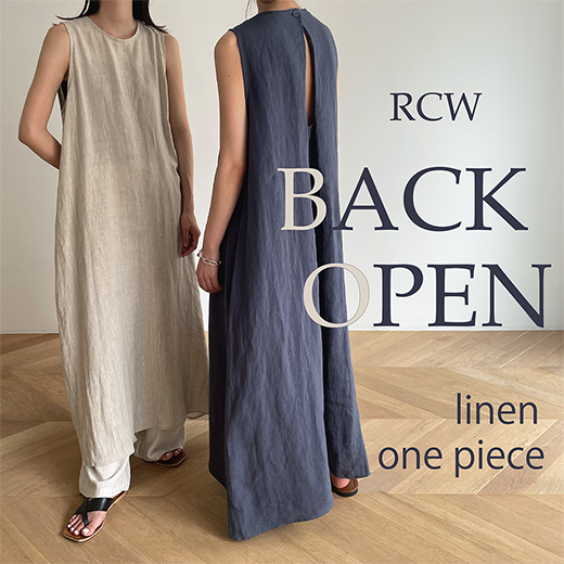 RED CHOP WORKS バックオープンリネンワンピース」 | CANAL JEAN  